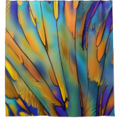 Rideaux De Douche Plumes en verre tendu AI Art Abstrait (Devant)