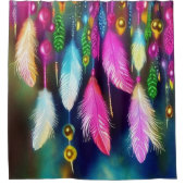 Rideaux De Douche Plumes et perles (Devant)