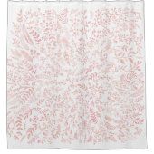 Rideaux De Douche Plumes florales roses et Motif Feuille (Devant)