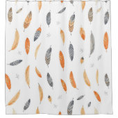Rideaux De Douche Plumes Luxe Tendance Collection Boho (Devant)