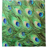 Rideaux De Douche Plumes vibrantes chiques de paon (Devant)