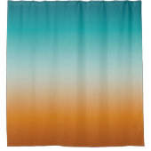 Rideaux De Douche Plutôt Ombre Sunny Orange & Turquoise Blue Gradien (Devant)