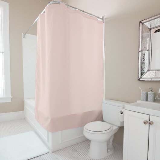 Rideaux De Douche Plutôt Solide Pastel Blush Pink (En situation)