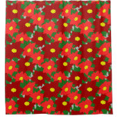 Rideaux De Douche Poinsettias de Noël (Devant)