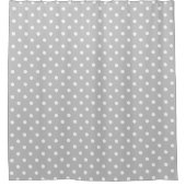 Rideaux De Douche Point Polka gris (Devant)
