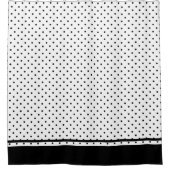 Rideaux De Douche Point Polka Noir Et Blanc Moderne  (Devant)