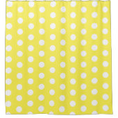 Rideaux De Douche Pointe jaune et blanc funky (Devant)