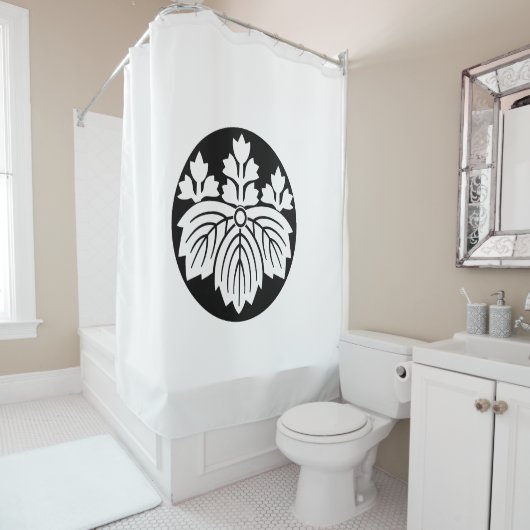 Rideaux De Douche Pointed-leaf Paulownia with 53 blooms in rice cake (En situation)