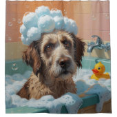 Rideaux De Douche Pointeur à poils durs Griffon Cute Funny (Devant)