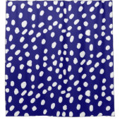 Rideaux De Douche Points blancs bleu foncé (Devant)