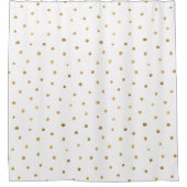 Rideaux De Douche Points blancs en or chic (Devant)