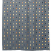 Rideaux De Douche points bleu, jaune et orange (Devant)