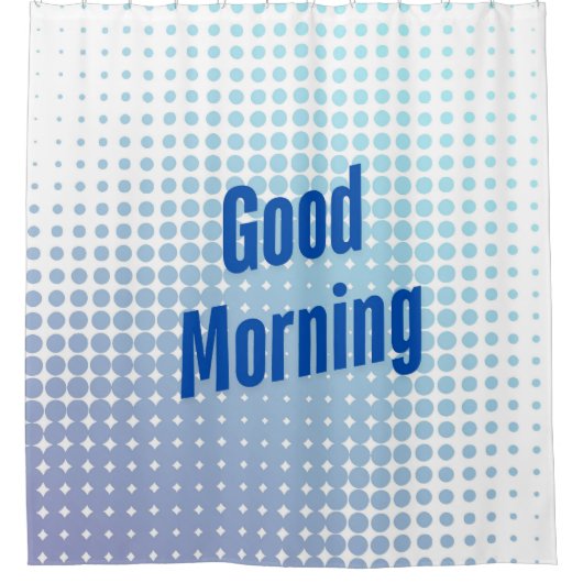 Rideaux De Douche Points Bleus du bon matin (Devant)
