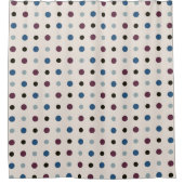 Rideaux De Douche Points bleus et magenta (Devant)
