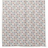 Rideaux De Douche Points bleus et magenta (Devant)
