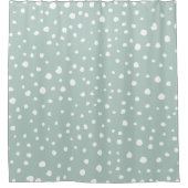 Rideaux De Douche Points Dalmatiens verts, Points Dalmatiens, Pots D (Devant)