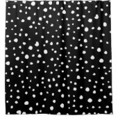 Rideaux De Douche Points dalmatiens, Zones dalmatiennes, Noir et Bla (Devant)