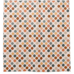 Rideaux De Douche Points d'aquarelle Boho rétro neutres