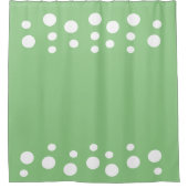 Rideaux De Douche Points de bulles modernes Sage et blanc (Devant)