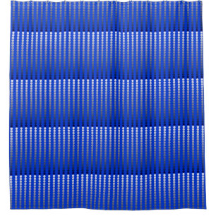 Rideaux De Douche Points de satin - bleu de cobalt et étain