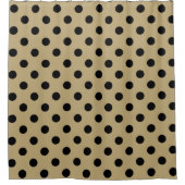 Rideaux De Douche Points dorés et noirs à pois (Devant)
