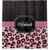 Rideaux De Douche Points et Empreintes de léopard (Devant)