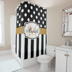 Rideaux De Douche Points et rayures