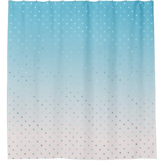 Rideaux De Douche Points Glam Aqua Ombre (Devant)
