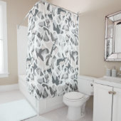 Rideaux De Douche Points gris clair motif Abstrait tacheté (En situation)