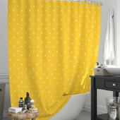 Rideaux De Douche Points jaunes et blancs