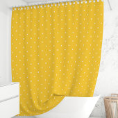 Rideaux De Douche Points jaunes et blancs