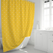 Rideaux De Douche Points jaunes et blancs