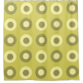 Rideaux De Douche Points MiSiècle Rétro Chartreuse (Devant)