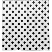 Rideaux De Douche Points noir et blanc (Devant)