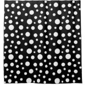 Rideaux De Douche Points noirs et blancs (Devant)