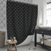 Rideaux De Douche Points noirs et blancs