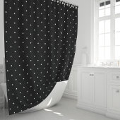 Rideaux De Douche Points noirs et blancs