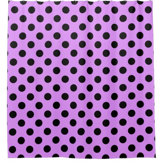 Rideaux De Douche Points noirs sur lilas (Devant)