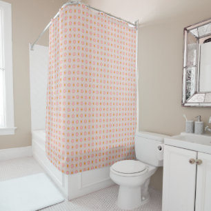 Rideaux De Douche Points rose et orange