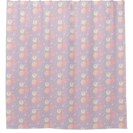 Rideaux De Douche Points rose gris pastel neutre motif (Devant)