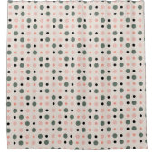 Rideaux De Douche points rose vert et noir (Devant)