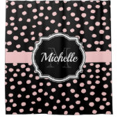 Rideaux De Douche Points roses (Devant)