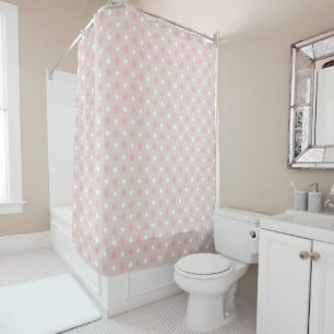 Rideaux De Douche Points roses et blancs