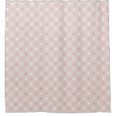 Rideaux De Douche Points roses et blancs (Devant)