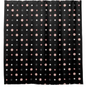Rideaux De Douche Points roses, gris et noirs (Devant)