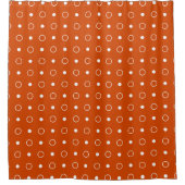 Rideaux De Douche points rouge orange et blanc (Devant)