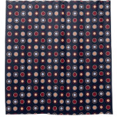 Rideaux De Douche Points rouges, bleus et beige (Devant)