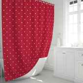 Rideaux De Douche Points rouges et blancs