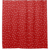 Rideaux De Douche Points rouges et blancs classiques  (Devant)
