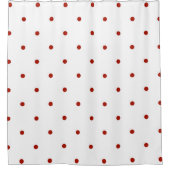 Rideaux De Douche points rouges et blancs de dinde (Devant)